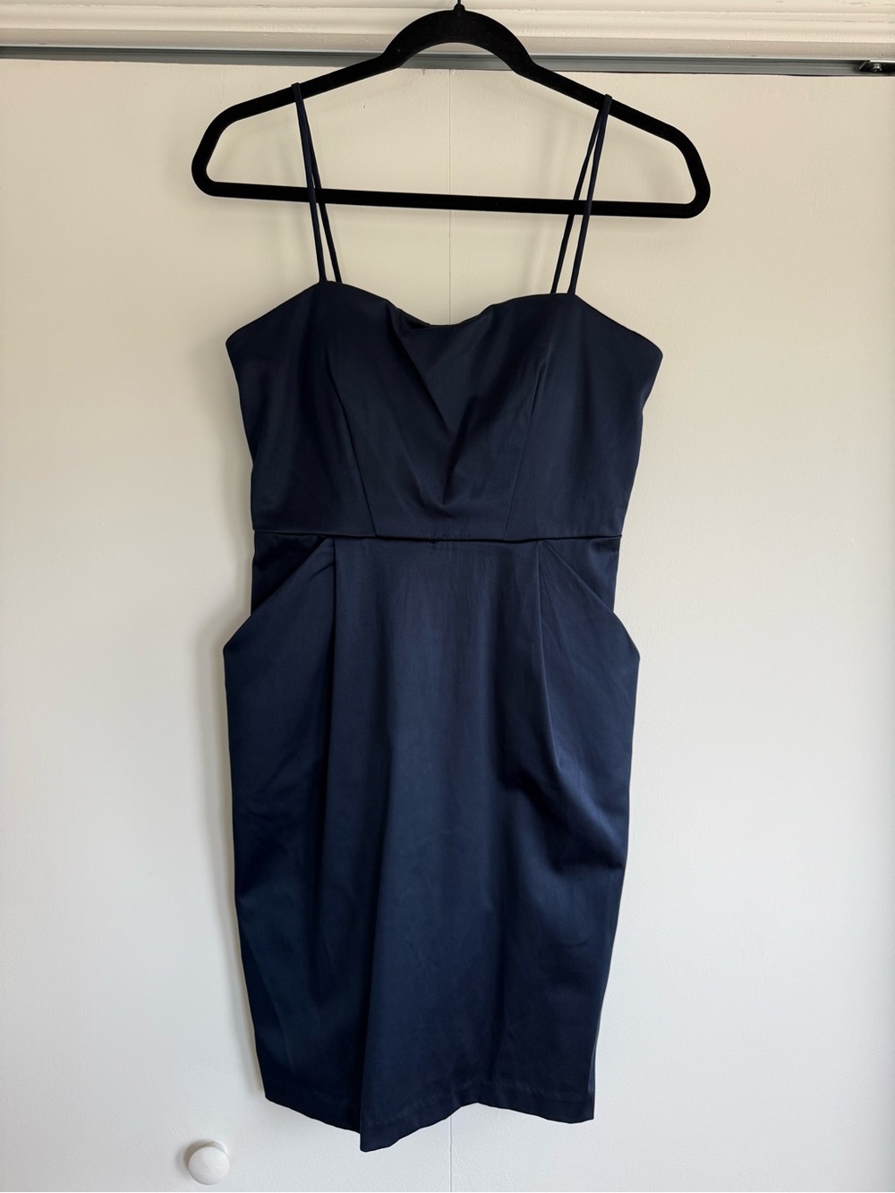 City Studio Navy Blue Mini Dress Size 5 NWT Sweetheart Pockets